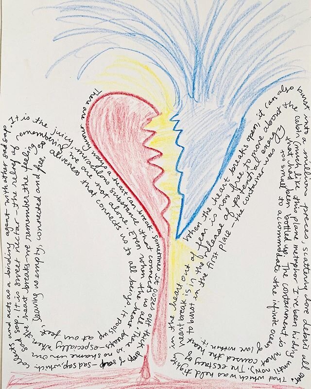 &ldquo;There are many ways a heart can break. Sometimes it oozes out thick drops of sap&mdash;sad sap, which collates and acts as a binding agent with other sad sap. It is the juicy miraculous substance that connects us all. There is no shame in our 